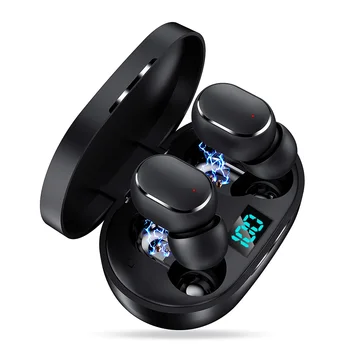 E6S Интелигентен дигитален дисплей Bluetooth слушалката е Безжична мини слушалка Hi-FI Стерео слушалки в ушите Водоустойчиви спортни слушалки Bluetooth fone